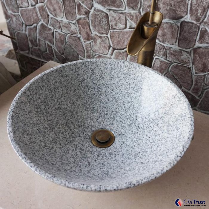 White granite stone basin China granite sink